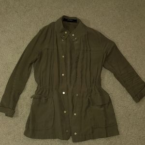 Green coat. Size S.